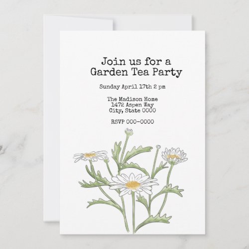 Wild Daisy  Party Invitation