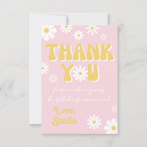 Wild Daisy Thank You Card  Wildflower Thank You 