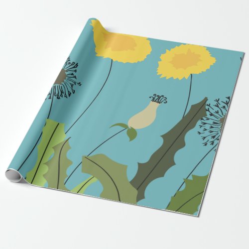 Wild Dandelion Print Wrapping Paper