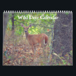 Wild Deer Nature Calendar<br><div class="desc">This pretty deer calendar features my original photographic art – my photographs of wild White-tailed deer in Texas from my hiking around. These calendars are high quality and vibrant. You may choose other sizes and other options if desired. This unique calendar would make a great gift for a deer lover,...</div>