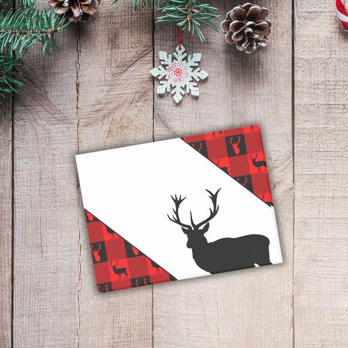 Wild Deer or Stag Buffalo Lumberjack Plaid Post_it Notes