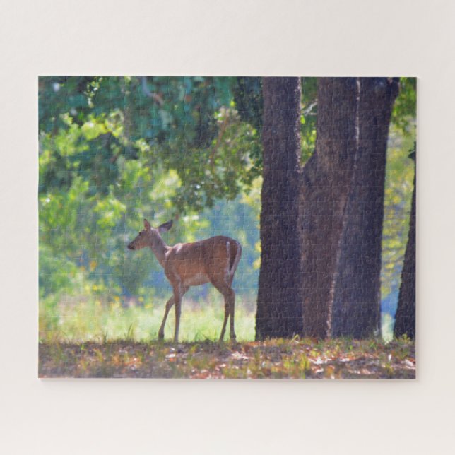 Wild Deer Walking in a Forest Art Puzzle (Horizontal)