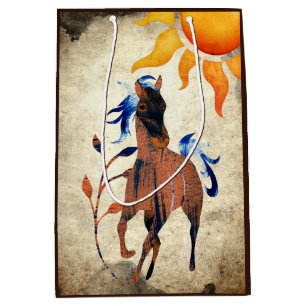 Wild Desert Pony with Sun Horse Medium Gift Bag