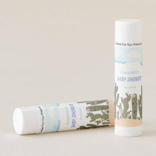 Wild Desert with Cactus Cute Baby Shower Lip Balm