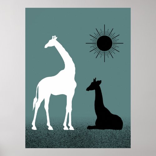 Wild design Giraffe Poster