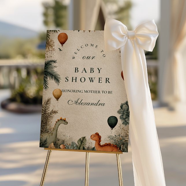 Wild Dino Forest Baby Shower Foam Board (Creator Uploaded)