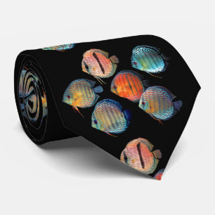 Wild Discus Fish Neck Tie