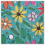 wild ditsy blue fabric