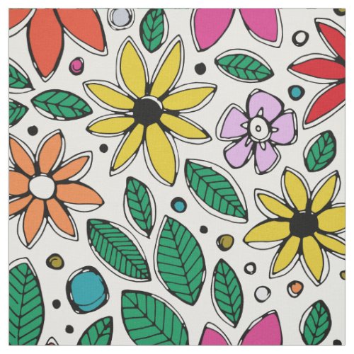 wild ditsy white fabric