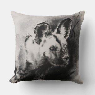 Wild Dog Throw Pillow