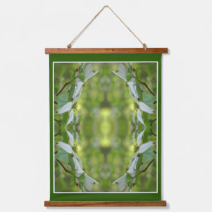 Wild Dogwood Flower Blossoms Abstract Hanging Tapestry