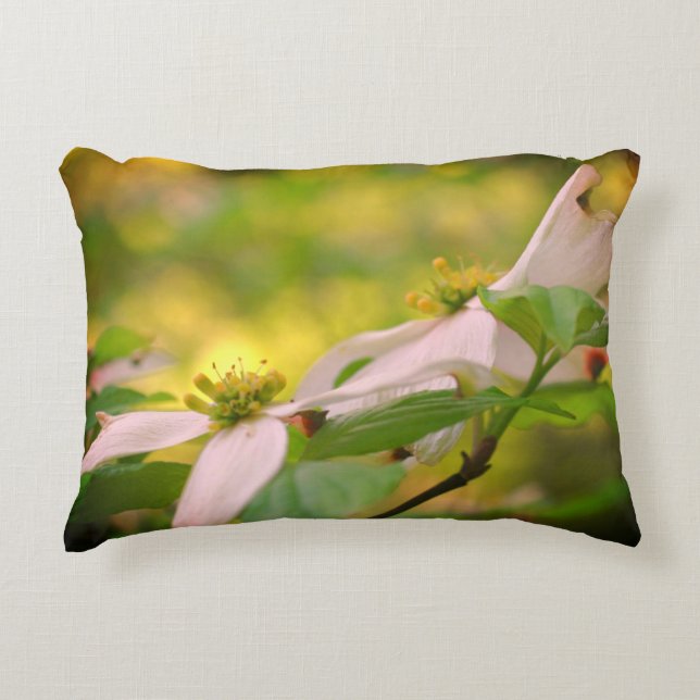Wild Dogwood Flower Blossoms   Accent Pillow (Front)