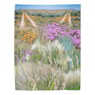 Wild Eco-friendly Grasses & Spring flowers Duvet C