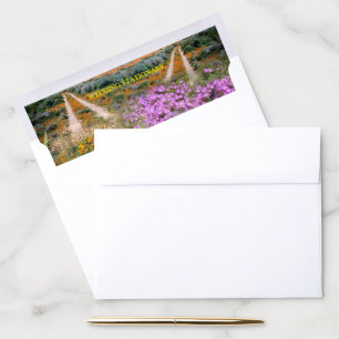 Wild Eco-friendly Grasses & Spring flowers Envelope Liner