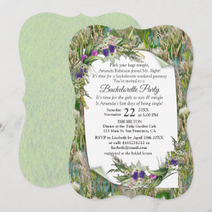 Wild Eco-friendly Grasses & Spring flowers Invitation