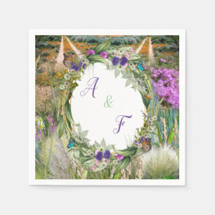 Wild Eco-friendly Grasses & Spring flowers Napkins