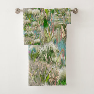 Wild Eco-friendly Native Grasses in Spring Bath Towel Set