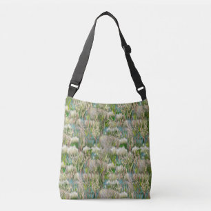 Wild Eco-friendly Native Grasses in Spring Crossbody Bag