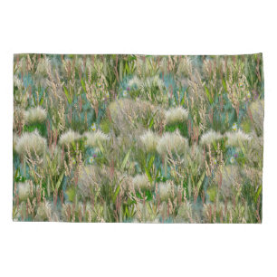 Wild Eco-friendly Native Grasses in Spring Pillow Case