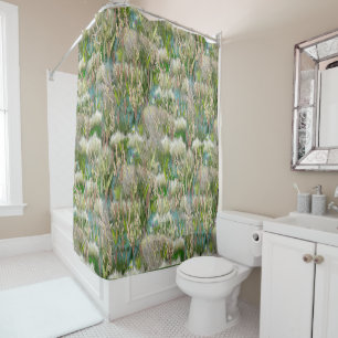Wild Eco-friendly Native Grasses in Spring Shower Curtain