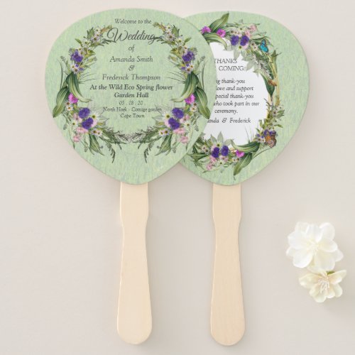 Wild Eco_friendly Spring Flowers Hand Fan