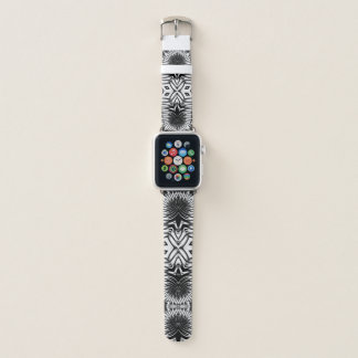 Wild Edgy Tribal Design • Black & White Apple Watch Band