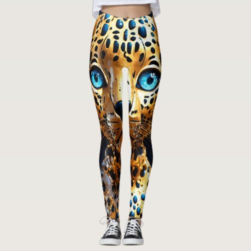 Wild Elegance Jaguar Print Leggings Leggings