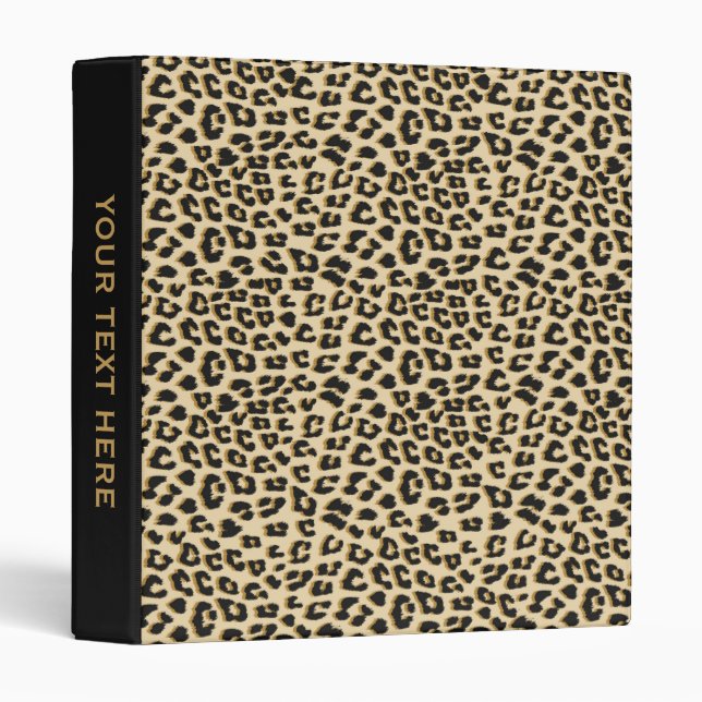 Wild Elegance Leopard Print 3 Ring Binder (Front/Spine)