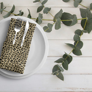 Wild Elegance Leopard Print Cloth Napkin