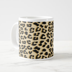 Wild Elegance Leopard Print Giant Coffee Mug