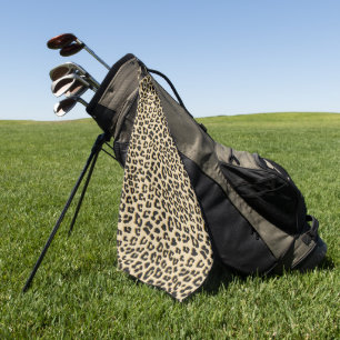 Wild Elegance Leopard Print Golf Towel