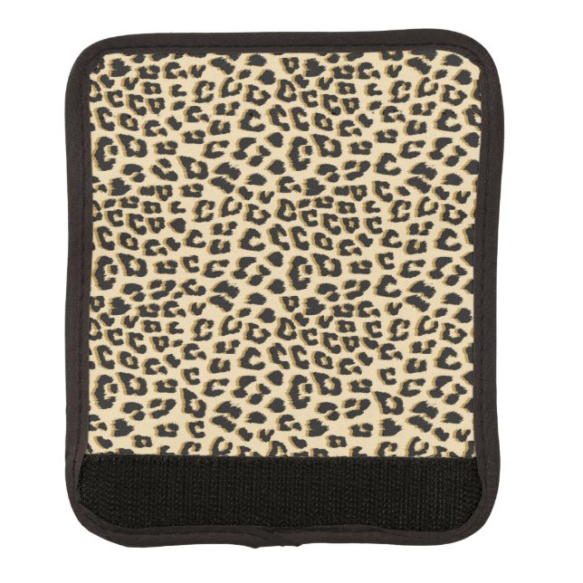 Wild Elegance Leopard Print Luggage Handle Wrap (Front)