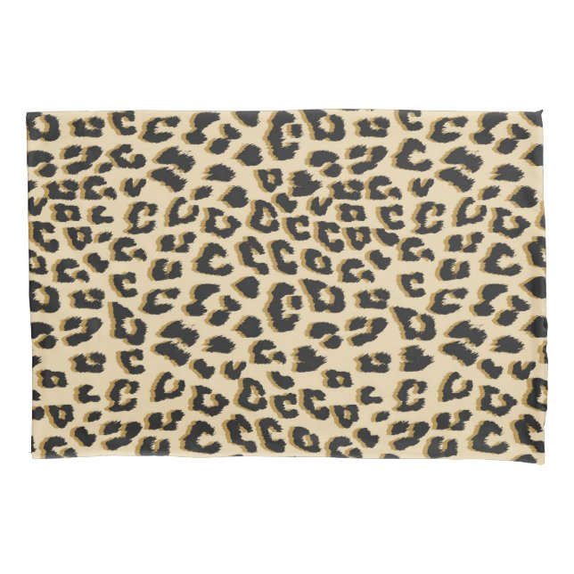 Wild Elegance Leopard Print Pillow Case (Front)