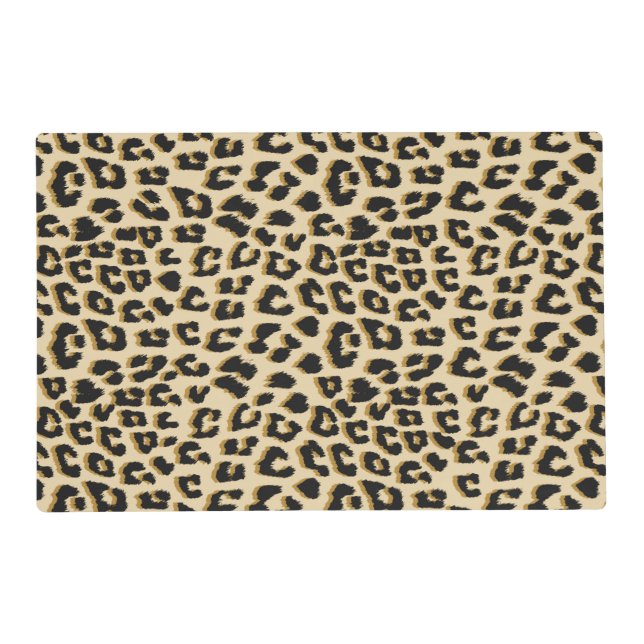 Wild Elegance Leopard Print Placemat (Front)