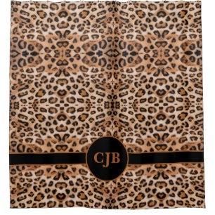 Wild Elegance: Personalized Leopard Print Shower Curtain