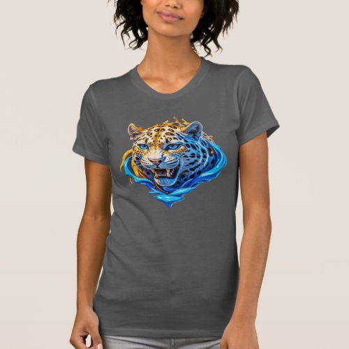 Wild Elegance The Aquatic Leopard T_Shirt