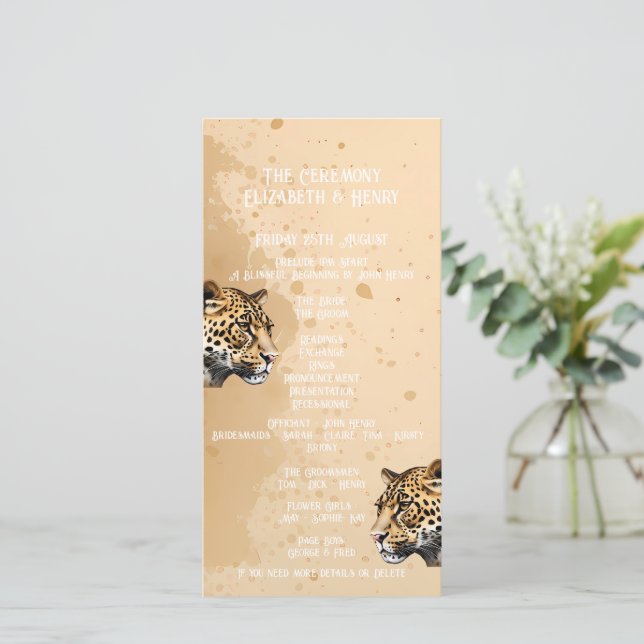 "Wild Elegance: The Leopard Invitation" (Standing Front)