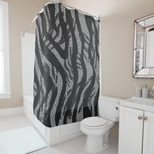 Wild Elegance Zebra Pattern Shower Curtain