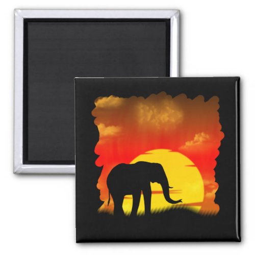 Wild Elephant Magnet