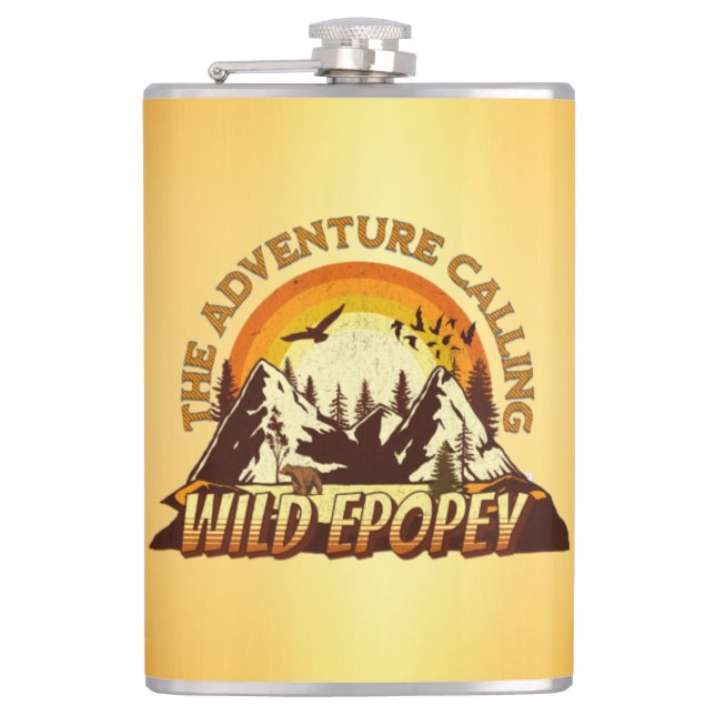 WILD EPOPEY: The Adventure Calling Flask (Front)