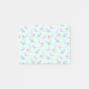 Wild Exotic Birds Watercolor Pattern Post-it Notes