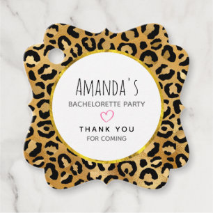 Wild & Exotic Leopard Print Pattern Bachelorette Favor Tags