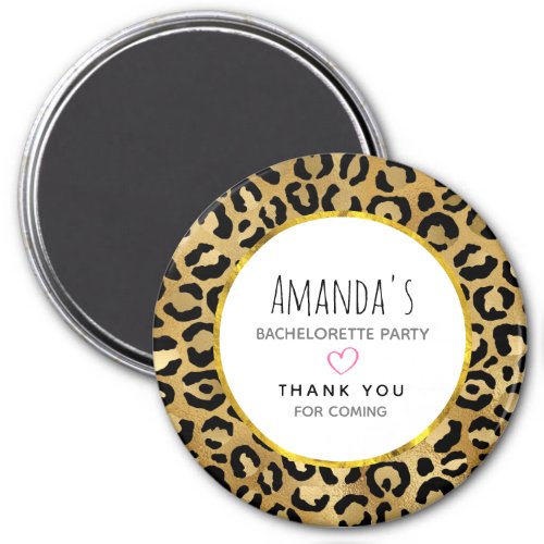 Wild  Exotic Leopard Print Pattern Bachelorette Magnet