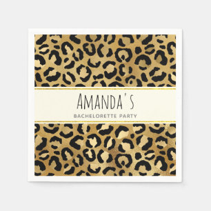 Wild & Exotic Leopard Print Pattern Bachelorette Napkins