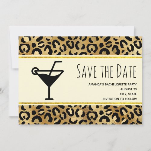 Wild  Exotic Leopard Print Pattern Bachelorette Save The Date