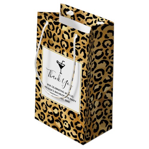 Wild  Exotic Leopard Print Pattern Bachelorette Small Gift Bag