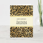 Wild &amp; Exotic Leopard Print Pattern Birthday Card