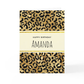 Wild & Exotic Leopard Print Pattern Birthday Card