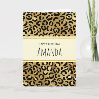 Wild & Exotic Leopard Print Pattern Birthday Card