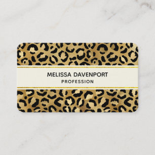 Wild & Exotic Leopard Print Pattern Business Card